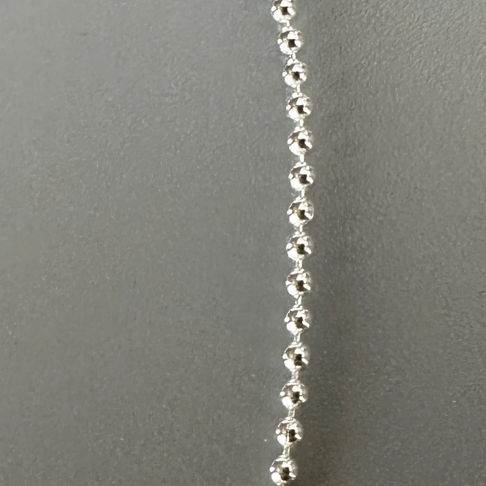 Sterling Silver Ball Bead Anklet - Picture 9 of 10